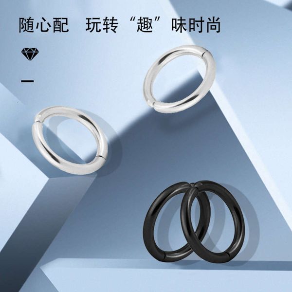 

fashion stainless steel circle earrings allergy earrings titanium steel earbone