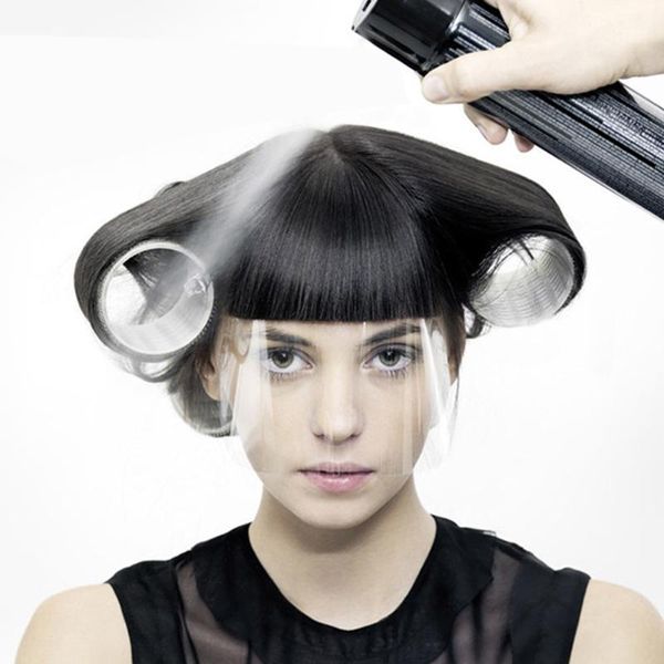 

50pcs hair salon hairspray masks shield cutting coloring face protecting barber supplies disposable transparent plastic face1