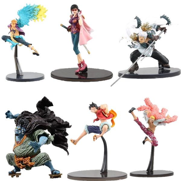 One Piece Donquixote Doflamingo Luffy Jinbe Курильщик Tashigi Действие Фигура Игрушки Фигура Вершина Решающий Модель Решающий Модель Battlection Dip X0526