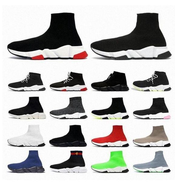 

designer men women sock shoes speed sneaker casual stretch-knit race runner sneakers high low trainer jogging walking shoe, Black