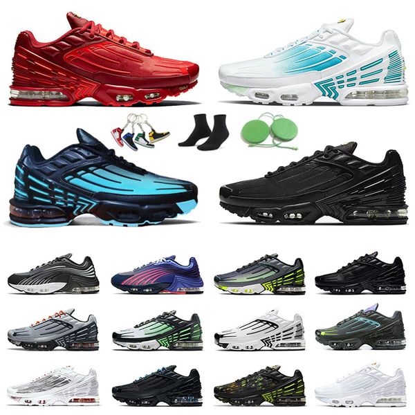 

with box designer tn plus 3 tuned 2 running shoes for men big size us 12 black triple white leather sports radiant red wolf grey sneakers tr