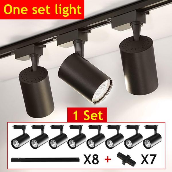 

track lights led light spotlights 220v cob wall lamp 12w 20w 30w 40w aluminum rail lighting fixture for kitchen home shop