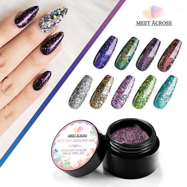 

across 5ml uv gel nail polish glitter sequins soak off varnish semi permanent lacquer manicure1, Red;pink