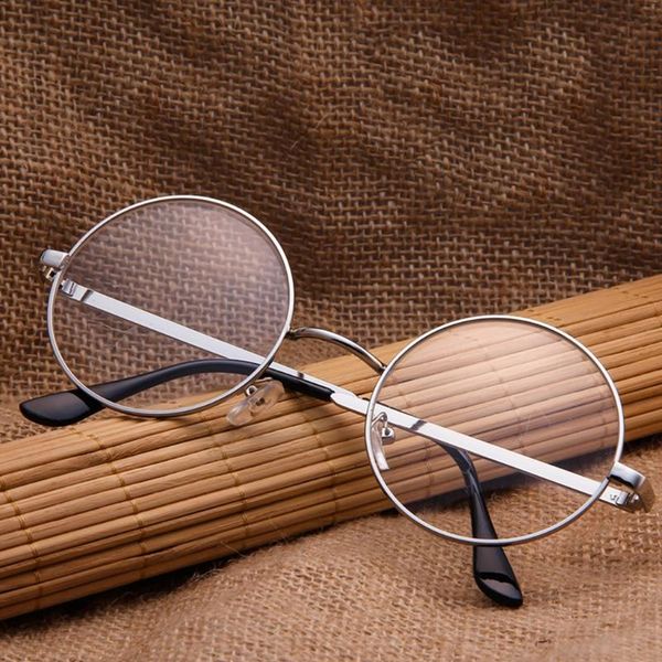 

sunglasses vintage men women retro round eyeglasses frame glasses eyewear clear lens, White;black