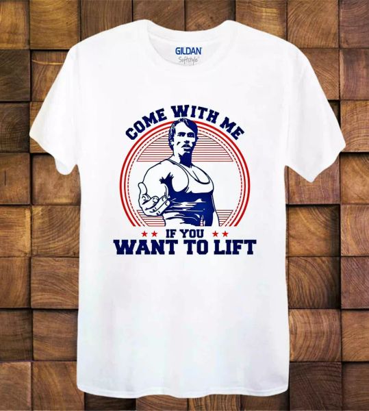 

come with me if you want to lift tee super cool arnold ladies/tee 846, White;black