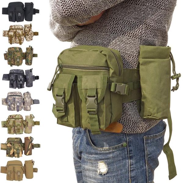 

outdoor bags dahaizei tactical men's waist bag hiking mountaineering water bottle mobile phone military camping tool pack