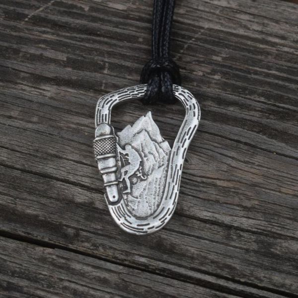 

chains mountain climbing necklace carabiner necklaces, Silver