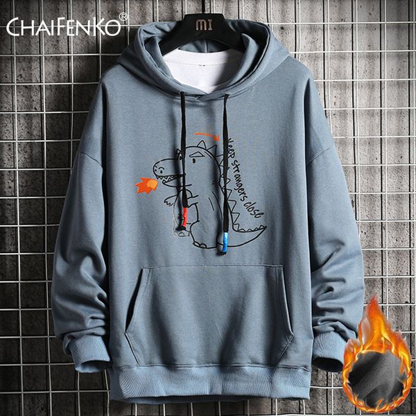 

men winter fleece print hoodie men new spring autumn fashion street hip hop sweatshirt men casual hoodie, Black