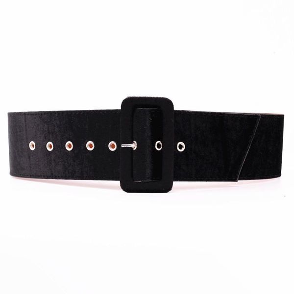 

belts fashion ladies wide black red cloth coat for girl velvet belt pin buckle vintage dress fabric women's waistband, Black;brown