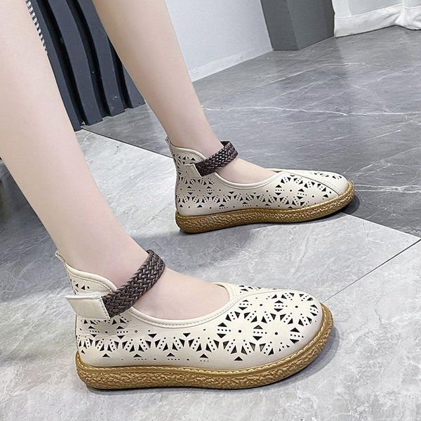 

sandals comfort shoes for women beige heeled round toe 2021 summer black girls low elegant hook & loop basic solid scandals