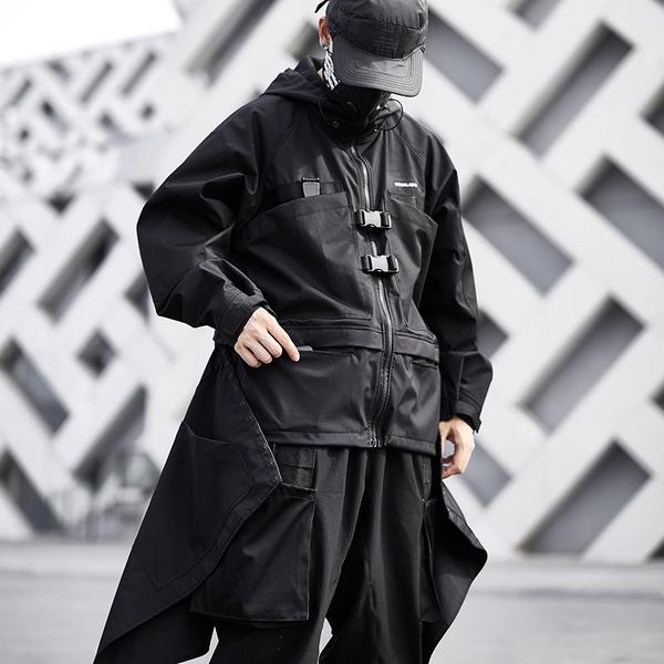 

men's jackets wsnhlab coat transformable jacket molle techwear streetwear futuristic japanese style, Black;brown