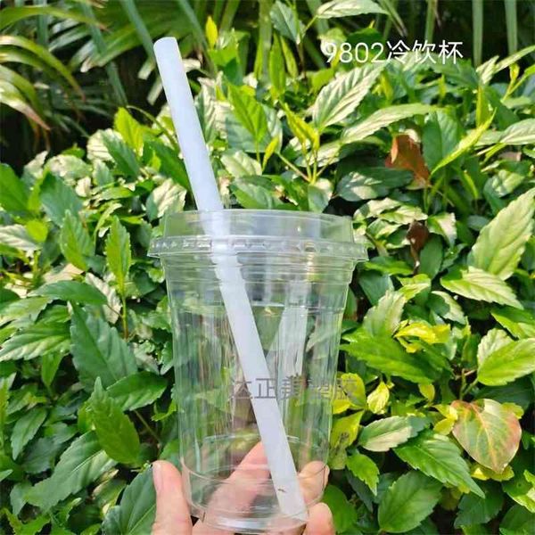 

98 caliber 9802 16 amp 500ml disposable plastic transparent pet milk tea coffee cup