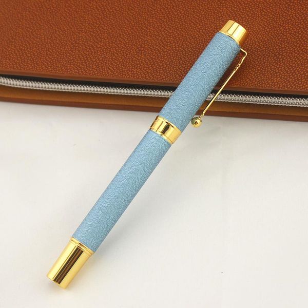 

fountain pens luxury gift set pen dika wen matte blue gold clip with 0.5mm nib metal ink