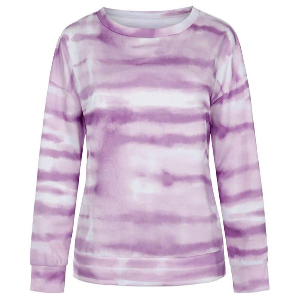 

women's hoodies & sweatshirts autumn tie dye print women sweatshirt o neck pullovers long sleeve clothing casual plus size streetwear, Black