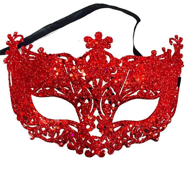 

party mask halloween ball carnival gold powder hollow plastic makeup