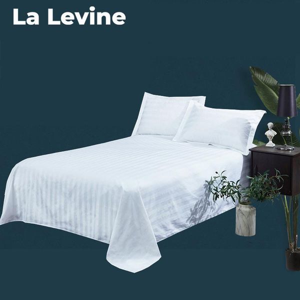 

sheets & sets el white cotton bed comfortable breathable flat sheet cover king queen size bedsheet 280x280cm home bedding