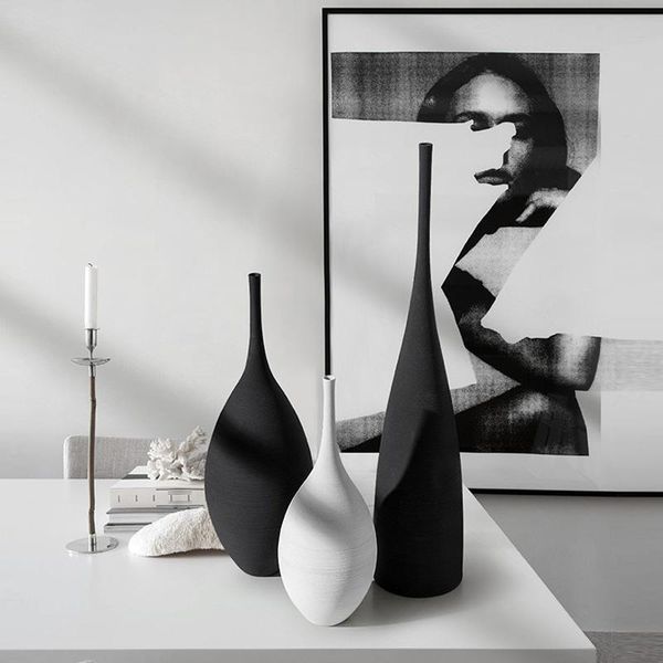 

vases nordic minimalist flower vase modern art ceramic living room decoration simple pot home handmad ornament