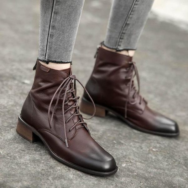 

boots spring and autumn single boots, winter painted women's british style, handsome short, Black