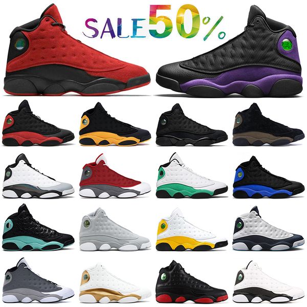 

jumpman 13 13s basketball shoes og sneakers court purple reverse bred black cat red flint lucky green obsidian wolf grey mens women high tra