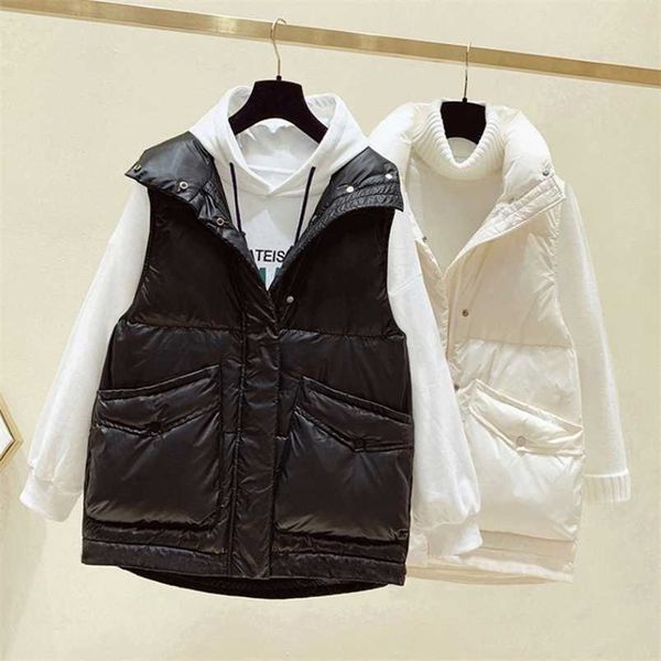 

autumn winter selling sleeveless jacket women korean fashion casual female nice warm womens vest outerwear bp84581 211020, Black;white