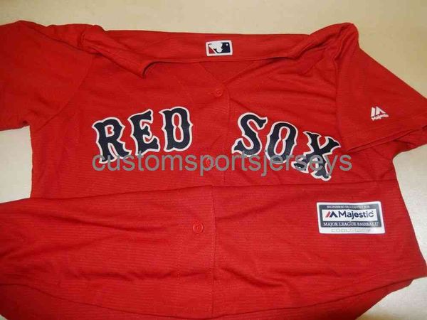 Yeni J.D. Martinez Cool Base Beyzbol Forması Kırmızı XS-5XL 6XL Dikişli Beyzbol Formaları Retro