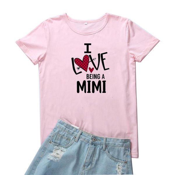 

women's t-shirt i love being a mama women t shirt vogue print graphics tshirts for white casual mother's day gift