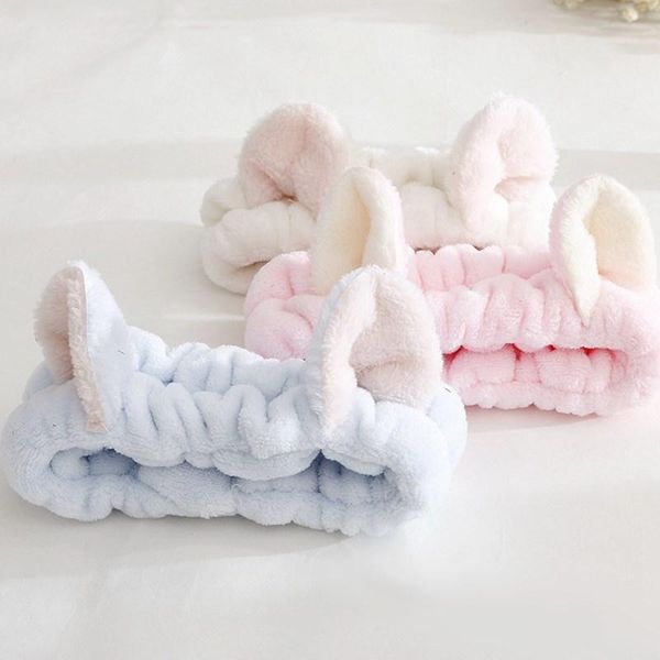 

cat ears headband soft comfortable wash face head bands bath elastic hairbands diy po prop women girls hair accessories party favor