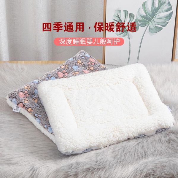 

cat beds & furniture soft flannel thickened pet fleece pad blanket bed mat for puppy dog sofa cushion home rug keep warm sleeping cover