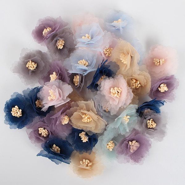 

decorative flowers & wreaths 1pc diy handmade dress corset clothes artificial fake hair head accessories wedding party decoration plant