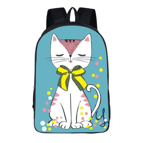 

school bags 16 inch cute cat girls children primary backpack schoolbagkids bookbags mochila escolar