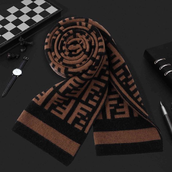 

70% off design 2021 autumn and men's high-grade wool business bib leisure thickened scarf, Blue;gray