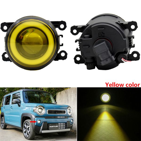 

led angel eye daytime running lights for suzuki hustler mr52s mk53s 2019 2020 2021fog lights lamp 12v h11