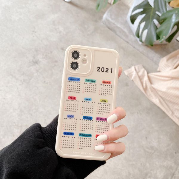 

calendar date cell phone cases for iphone 11 12 pro max xr x 7 8 plus soft tpu case