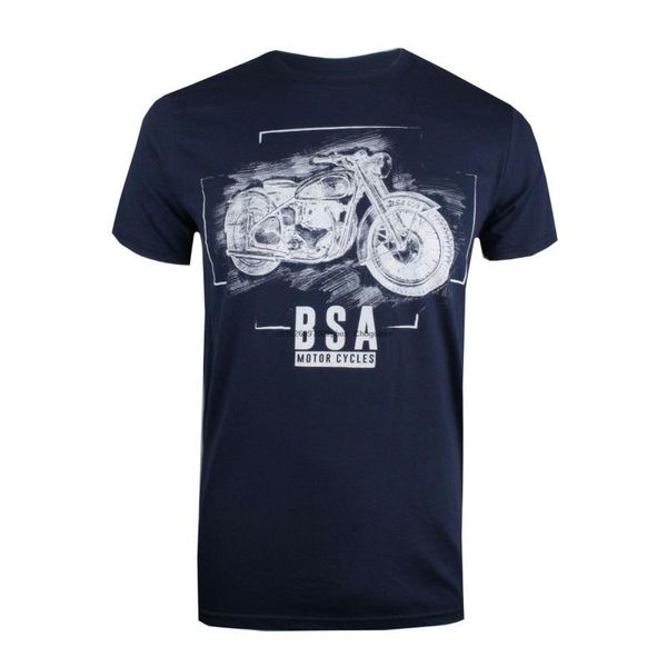 

men's t-shirts bsa mens - motorcycle chalk navy, White;black