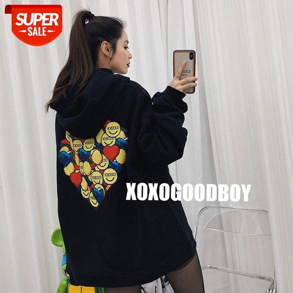 

ssxoxogoodboy korean version of  plus oversize long-sleeved sweater #no9w, Black