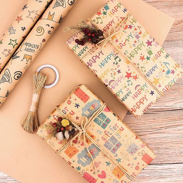 

other arts and crafts 44x100cm craft color christmas wrapping paper sheets for wedding kids birthday holiday baby shower wrap decor gifts