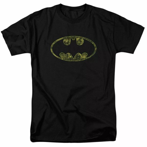 

batman tattered logo t shirt robin licensed comic book tee black, White;black