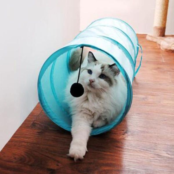 

funny pet tunnel cat play brown foldable kitten toy bulk toys