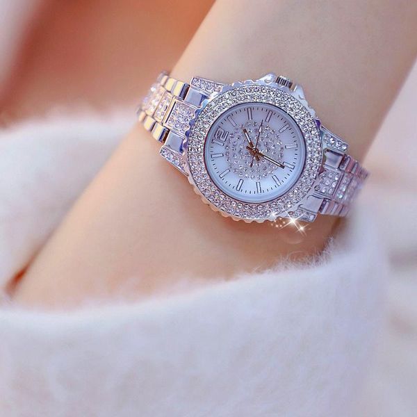 

wristwatches gold diamonds women watches fashion casual lady 2021 design selling present gift, Slivery;brown