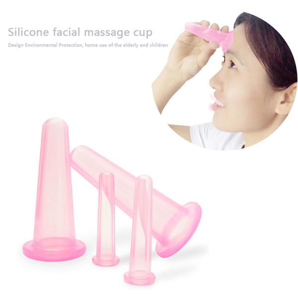 

1/4pcs silicone cupping suction can vacuum face massage cup for facial leg arm relaxation health care tool