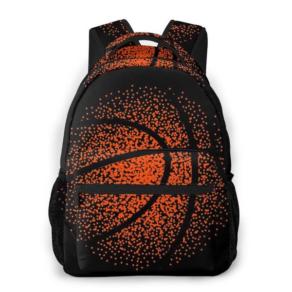 

school bags oln teenagers boy backpack basketball dots casual lapstudent bag