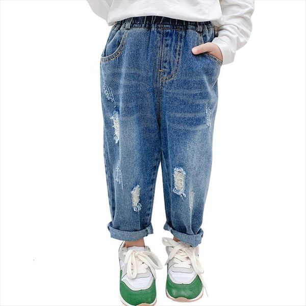 

baby girl jeans with hole for girls ripped infantil casual style toddler clothes, Blue