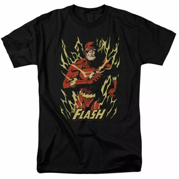

the flash flare t shirt licensed comic book tee black, White;black