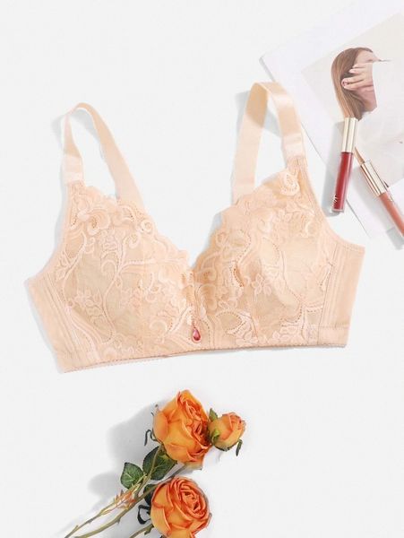 

plus contrast lace bralette q8rx#, Black;white