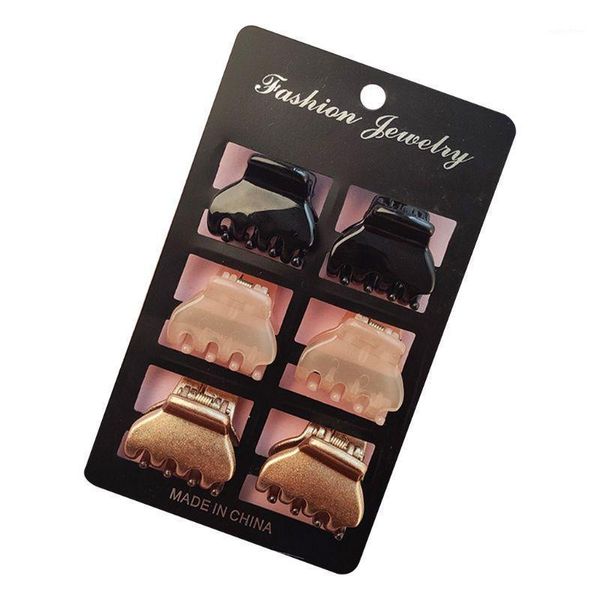 

6pcs women girls plastic grip hair claw clip hairpin crab clamp accessories 2xpc1