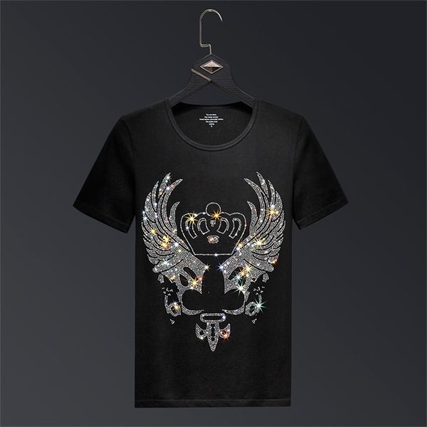 Crown S T Shirts Männer Marke Kurzarm Mode Mann Streetwear O Neck Slim Modal Baumwolle T-shirts Plus Größe 6XL 210706