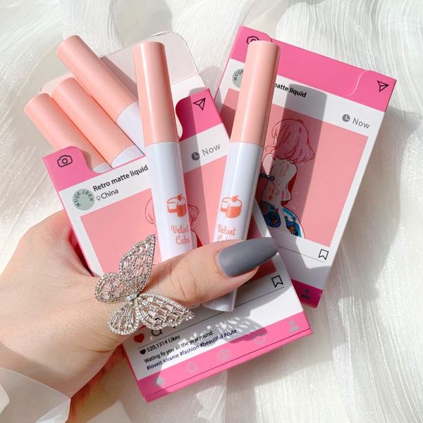 

lip gloss 5 pcs cigarette set for lips makeup long lasting matte lipsticks tint waterproof non-stick cup cosmetic