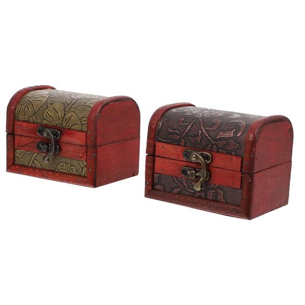 

storage drawers 2pcs vintage headgear display cases gift boxes decorative rings