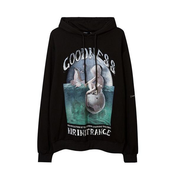 

gaojiechao br printed large for men women in autumn and winter youth leisure pullover hoodie, Black