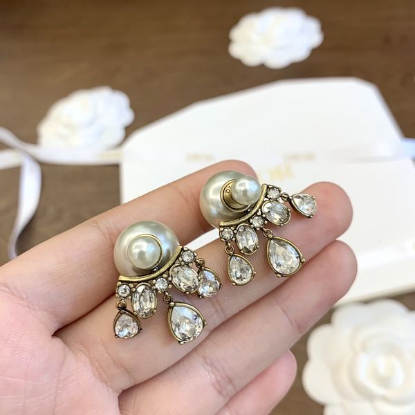 

luxury designer fashion trendy vintage gold plated wheat stud earrings zircoina for women jewelry accessories wedding party anniversary gift, Red;brown